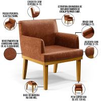 Kit 2 Poltronas Beatriz W01 Couríssimo Camel - 10