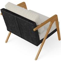 Kit 04 Poltronas Sala L02 Couríssimo Preto Linho Champagne - 2