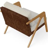 Kit 02 Poltronas Pietra L02 Marrom Linho Champagne - 2