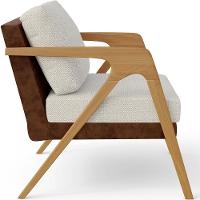 Kit 02 Poltronas Pietra L02 Marrom Linho Champagne - 3