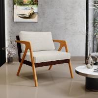 Kit 02 Poltronas Pietra L02 Marrom Linho Champagne - 8