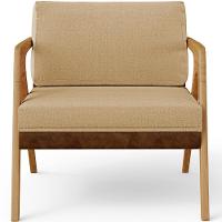 Kit 03 Poltronas Pietra L02 Marrom Linho Bege Escuro