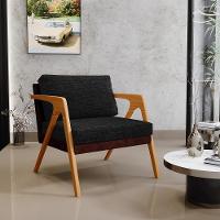 Kit 04 Poltronas Pietra L02 Couríssimo Marrom Linho Chumbo - 8