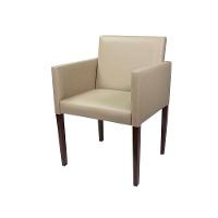 Kit 4 Poltronas Nina Executiva Retrô Tecido Sintético Para Sala De Recepção Escritório Bege - 7