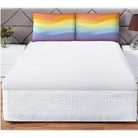 Jogo Cama Lençol Shine Casal Microfibra 180 Fios 3 Peças - Tie Dye Branco - 1