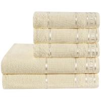 Jogo De Banho100% Algodão 5 Peças Palha Pérola - 1