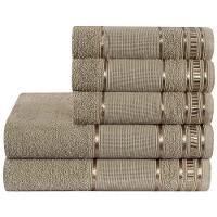 Jogo De Banho100% Algodão 5 Peças Cáqui - 1