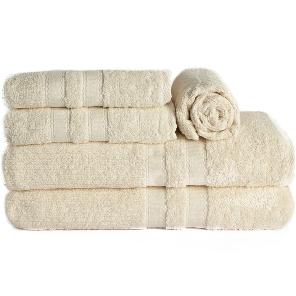 Jogo De Banho Toalhas Vegas 5 Peças Nude - 1