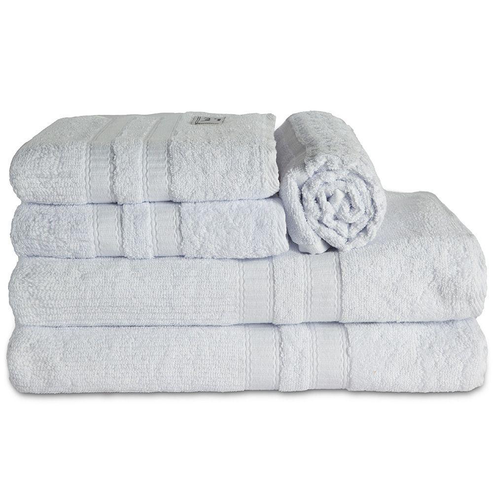 Jogo De Banho Toalhas Vegas 5 Peças Branco - 1