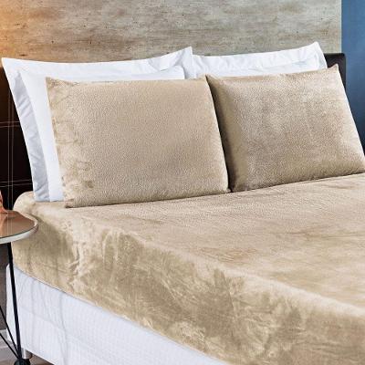 Jogo De Cama Solteiro BiaManta 2 Peças Cáqui