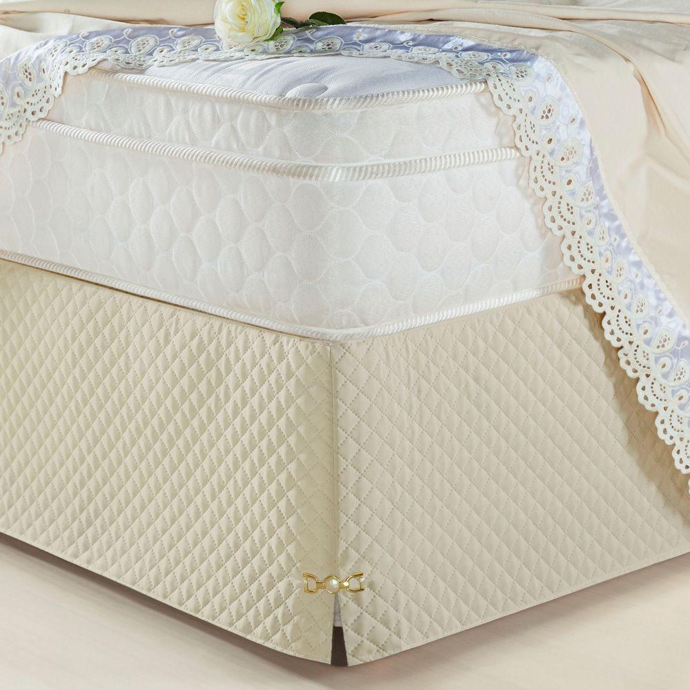 Saia Cama Box Queen Tunísia Matelada C/ Pingente Bege - 1