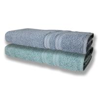 2 Toalhas Super Felpudas Grande E Grossa Algodão 80x150 Azul+verde Claro - 1