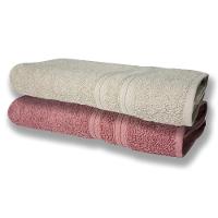 2 Toalhas Super Felpudas Grande E Grossa Algodão 80x150 Bege+rosê - 1
