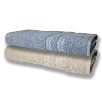 2 Toalhas Super Felpudas Grande E Grossa Algodão 80x150 Azul+bege - 1