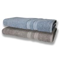 2 Toalhas Super Felpudas Grande E Grossa Algodão 80x150 Azul+cinza - 1