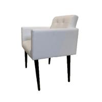 Poltrona Luca Plus Ideal Sala De Recepção Em Tecido Sintético - Branco - Cor: Branco - 2