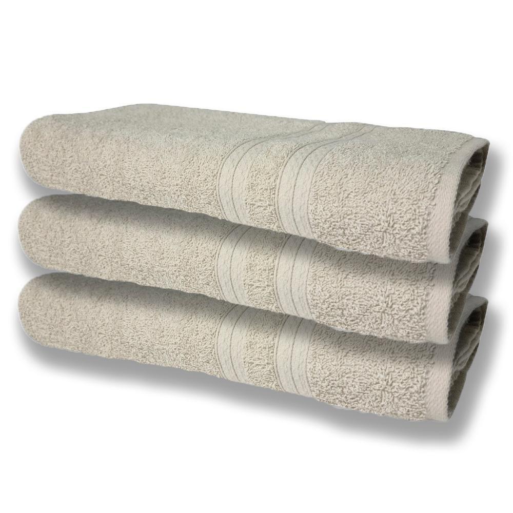 3 Toalhas Super Felpudas Grande E Grossa Algodão 80x150 Bege - 1