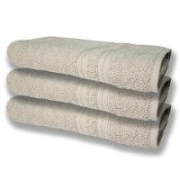 3 Toalhas Super Felpudas Grande E Grossa Algodão 80x150 Bege - 1