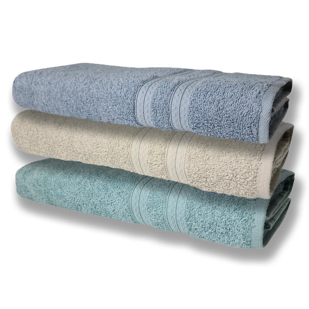 3 Toalhas Super Felpudas Grande E Grossa Algodão 80x150 Az+bg+vd - 1