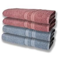 4 Toalhas Super Felpudas Grande E Grossa Algodão 80x150 Azul+rosê - 1