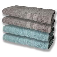 4 Toalhas Super Felpudas Grande E Grossa Algodão 80x150 Cinza+verde - 1