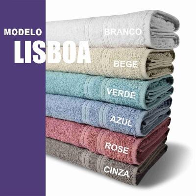 4 Toalhas Super Felpudas Grande E Grossa Algodão 80x150 Bege+verde