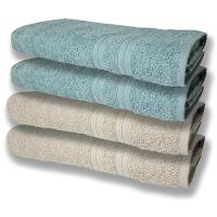 4 Toalhas Super Felpudas Grande E Grossa Algodão 80x150 Bege+verde - 1