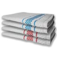 4 Panos De Prato Atoalhado Felpudo Premium Vermelho+Azul - 1