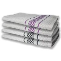 4 Panos De Prato Atoalhado Felpudo Premium Preto+Roxo - 1