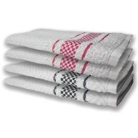 4 Panos De Prato Atoalhado Felpudo Premium Preto+Rosa - 5