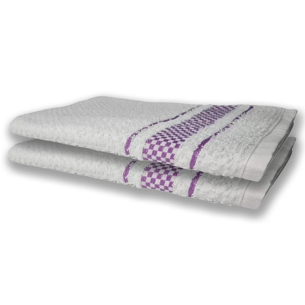 4 Panos De Prato Atoalhado Felpudo Premium Vermelho+Roxo - 7