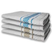 4 Panos De Prato Atoalhado Felpudo Premium Azul+Marrom - 5