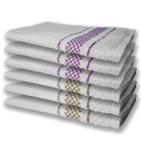 6 Panos De Prato Atoalhado Felpudo Premium Roxo+Marrom - 5