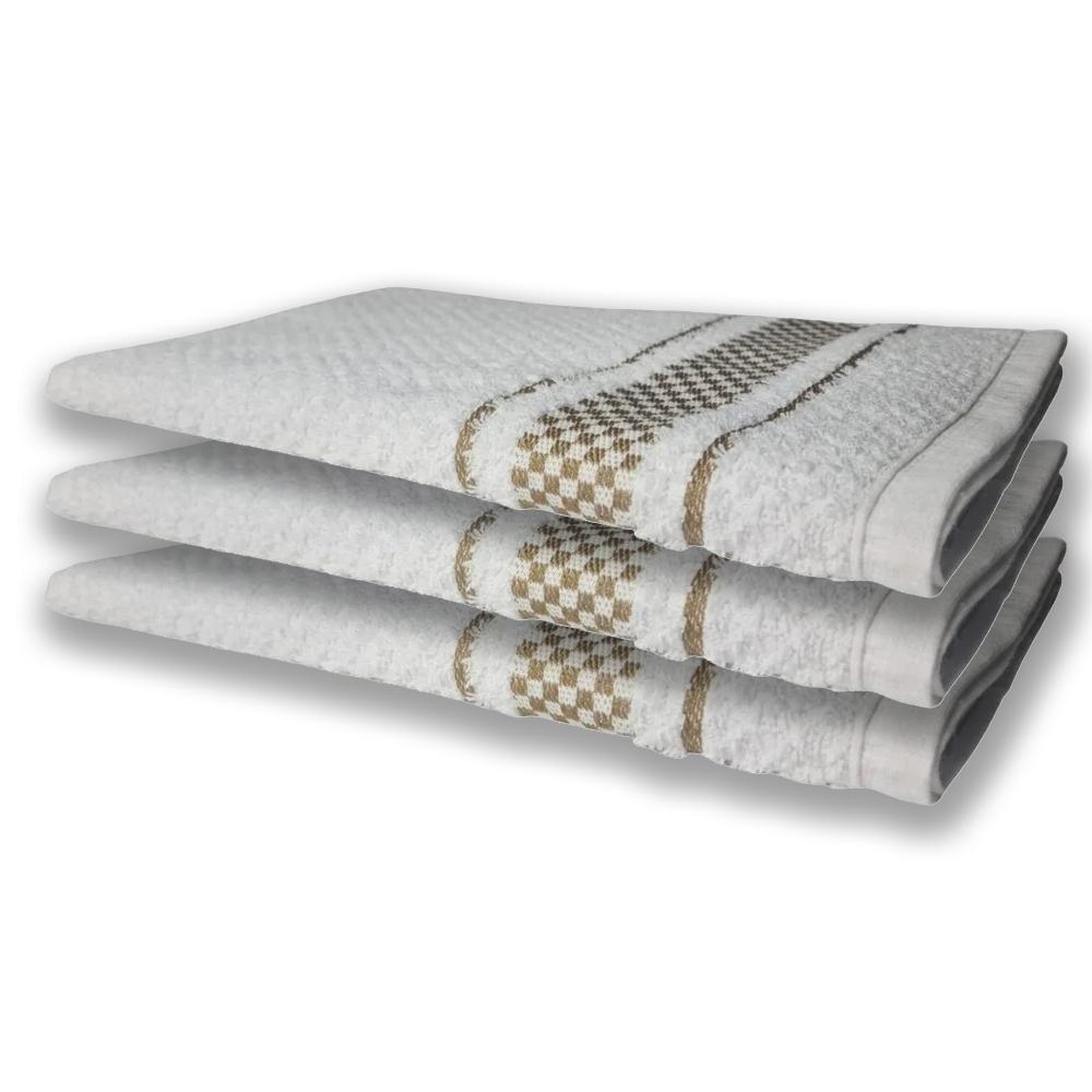 6 Panos De Prato Atoalhado Felpudo 370G/M² Premium Marrom - 4