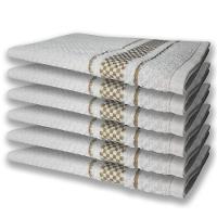 6 Panos De Prato Atoalhado Felpudo 370G/M² Premium Marrom - 1