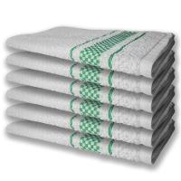 6 Panos De Prato Atoalhado Felpudo 370G/M² Premium Verde - 1