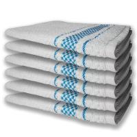 6 Panos De Prato Atoalhado Felpudo 370G/M² Premium Azul - 1