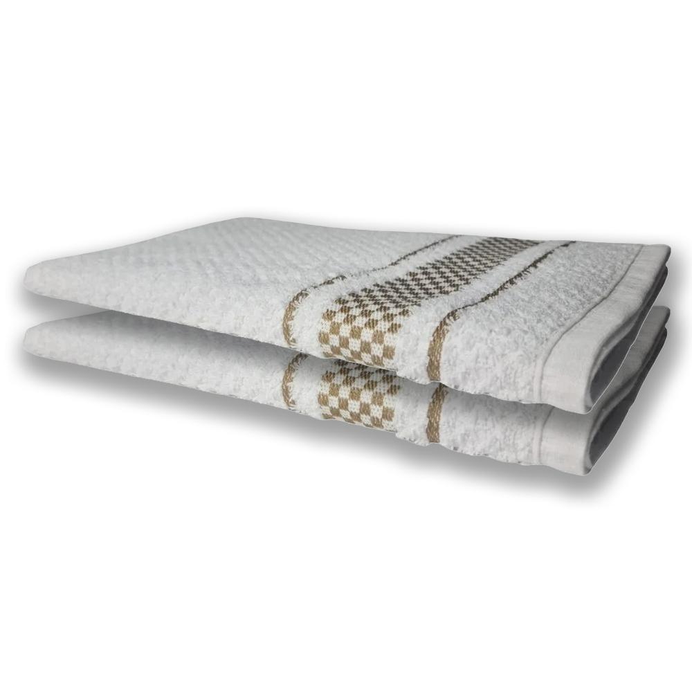 5 Panos De Prato Atoalhado Felpudo 370G/M² Premium Marrom - 4