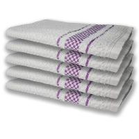 5 Panos De Prato Atoalhado Felpudo 370G/M² Premium Roxo - 1