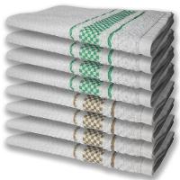 8 Panos De Prato Atoalhado Felpudo Premium 4 Verde 4 Marrom - 1