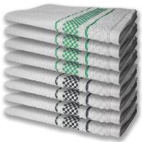 8 Panos De Prato Atoalhado Felpudo Premium 4 Verde 4 Preto - 1