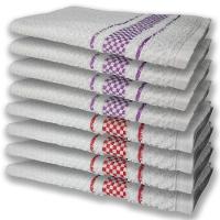 8 Panos De Prato Atoalhado Felpudo Premium 4 Vermelho 4 Roxo - 1