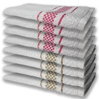 8 Panos De Prato Atoalhado Felpudo Premium 4 Rosa 4 Marrom - 1