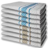 8 Panos De Prato Atoalhado Felpudo Premium 4 Azul 4 Marrom - 1