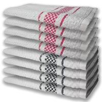 8 Panos De Prato Atoalhado Felpudo Premium 4 Rosa 4 Preto - 1