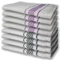 8 Panos De Prato Atoalhado Felpudo Premium 4 Roxo 4 Preto - 1