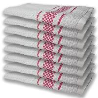 8 Panos De Prato Atoalhado Felpudo 370G/M² Premium Rosa