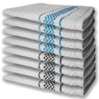 8 Panos De Prato Atoalhado Felpudo Premium 4 Azul 4 Preto - 1