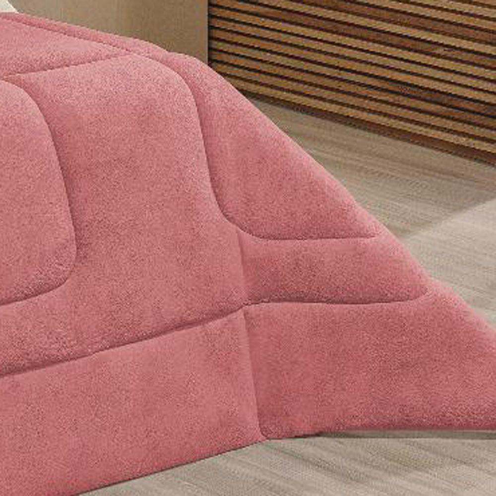 Coberdrom Robust Solteiro Manta Soft Sherpa 1 Peça Rosa - 2
