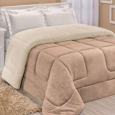 Coberdrom Robust Solteiro Manta Soft Sherpa 1 Peça Bege